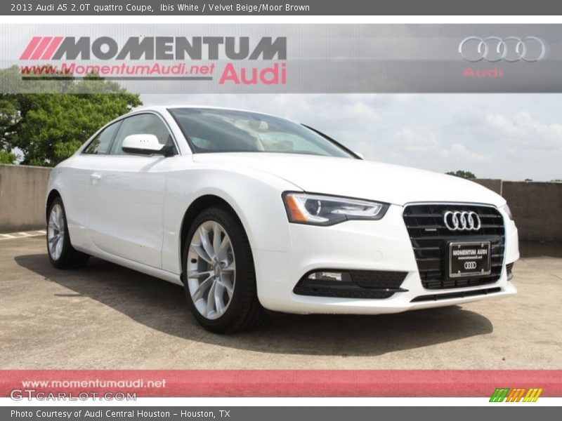 Ibis White / Velvet Beige/Moor Brown 2013 Audi A5 2.0T quattro Coupe