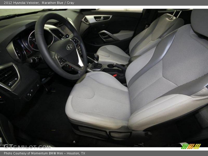 Marathon Blue / Gray 2012 Hyundai Veloster