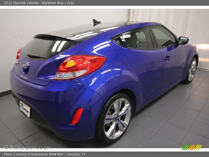 Marathon Blue / Gray 2012 Hyundai Veloster
