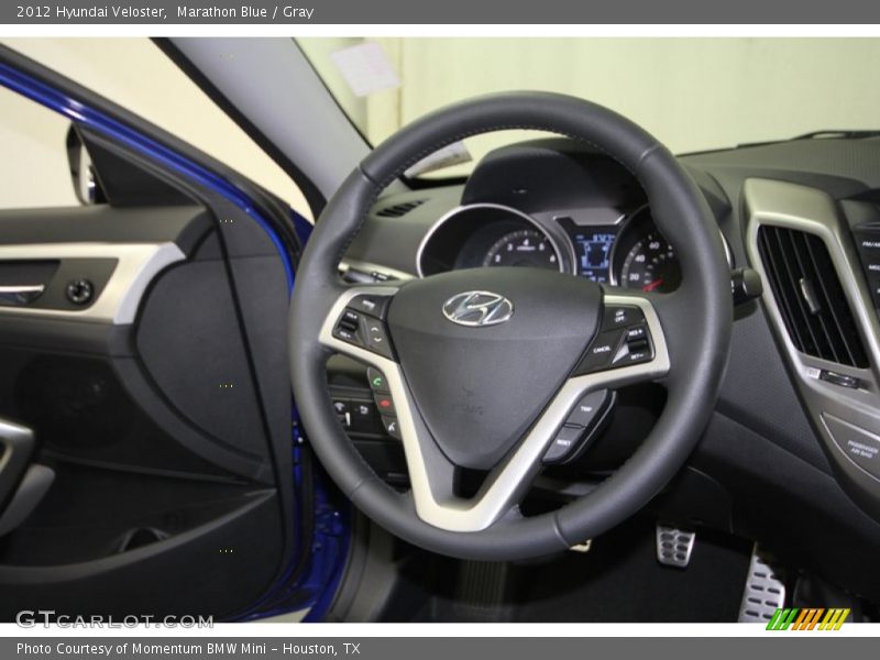 Marathon Blue / Gray 2012 Hyundai Veloster