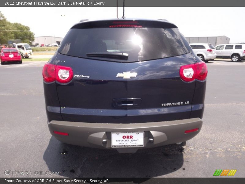 Dark Blue Metallic / Ebony 2012 Chevrolet Traverse LS