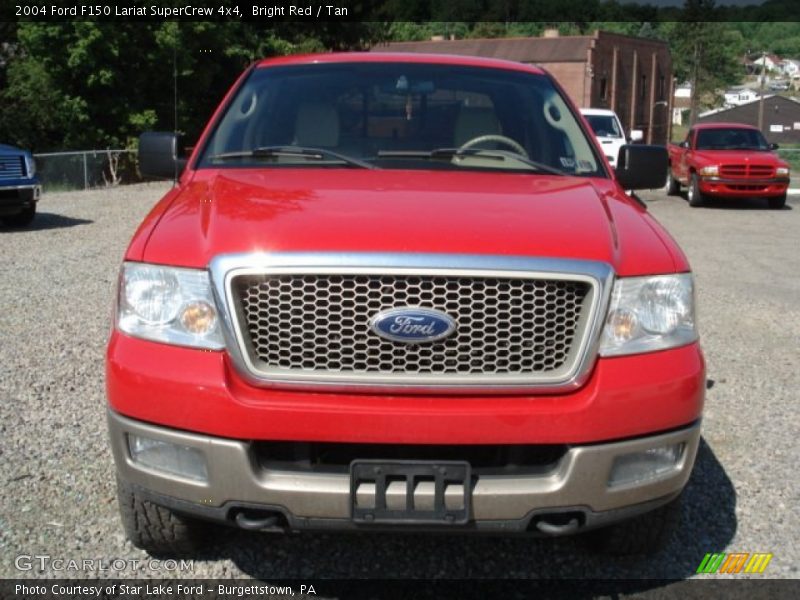 Bright Red / Tan 2004 Ford F150 Lariat SuperCrew 4x4