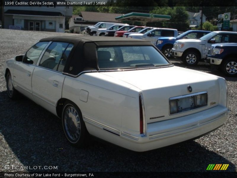 White Diamond Pearl / Shale 1998 Cadillac DeVille Sedan