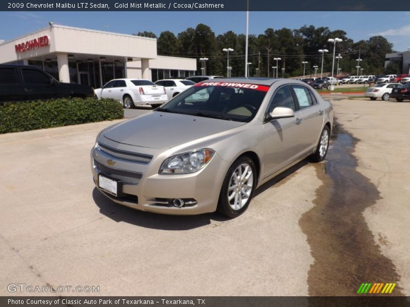 Gold Mist Metallic / Cocoa/Cashmere 2009 Chevrolet Malibu LTZ Sedan