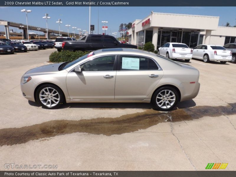 Gold Mist Metallic / Cocoa/Cashmere 2009 Chevrolet Malibu LTZ Sedan