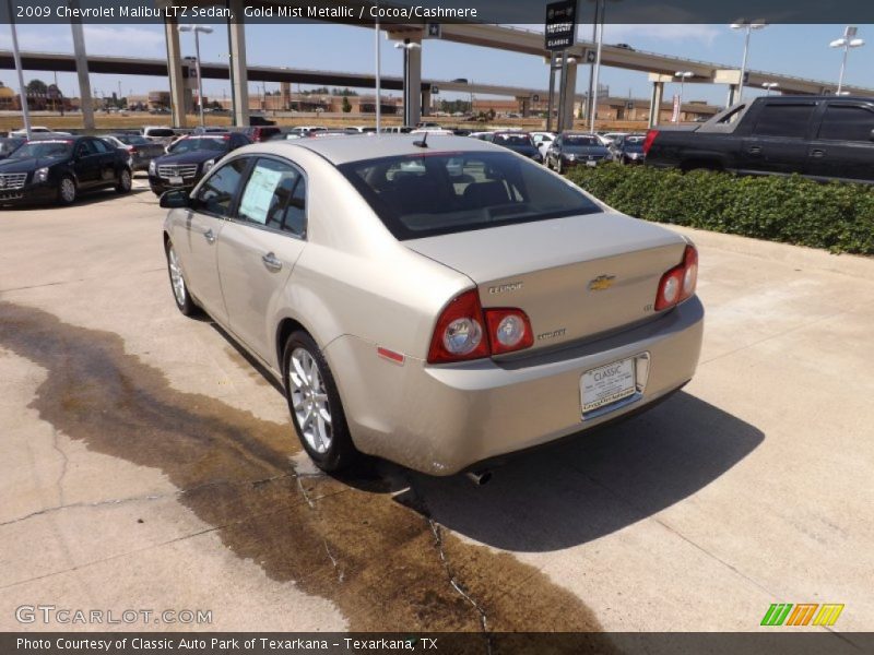Gold Mist Metallic / Cocoa/Cashmere 2009 Chevrolet Malibu LTZ Sedan