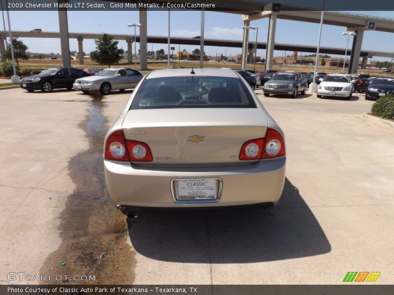 Gold Mist Metallic / Cocoa/Cashmere 2009 Chevrolet Malibu LTZ Sedan