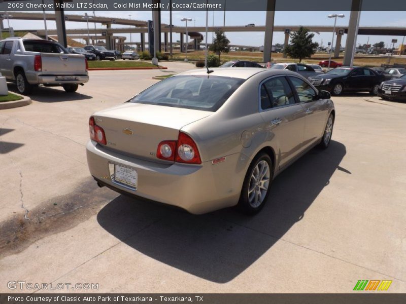 Gold Mist Metallic / Cocoa/Cashmere 2009 Chevrolet Malibu LTZ Sedan