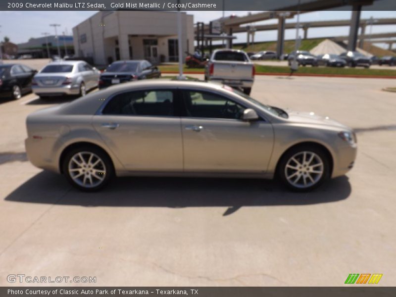 Gold Mist Metallic / Cocoa/Cashmere 2009 Chevrolet Malibu LTZ Sedan