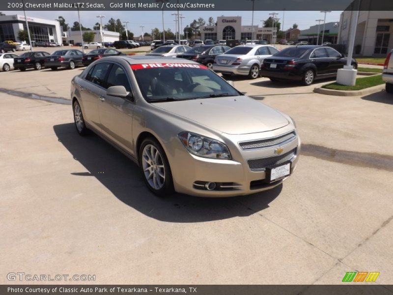 Gold Mist Metallic / Cocoa/Cashmere 2009 Chevrolet Malibu LTZ Sedan