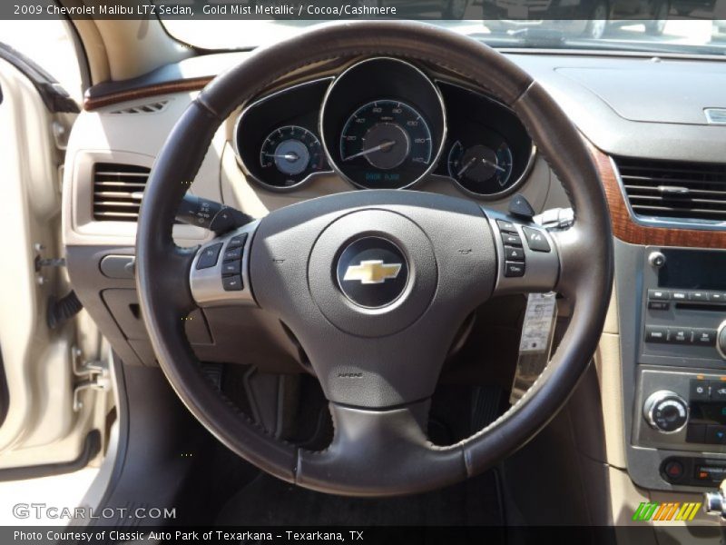 Gold Mist Metallic / Cocoa/Cashmere 2009 Chevrolet Malibu LTZ Sedan