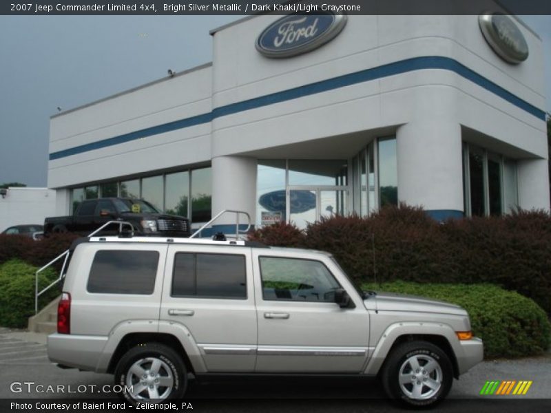 Bright Silver Metallic / Dark Khaki/Light Graystone 2007 Jeep Commander Limited 4x4