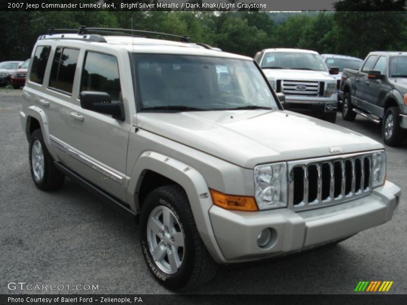 Bright Silver Metallic / Dark Khaki/Light Graystone 2007 Jeep Commander Limited 4x4