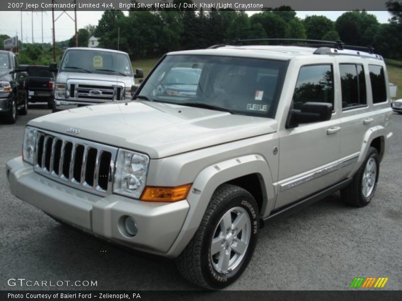 Bright Silver Metallic / Dark Khaki/Light Graystone 2007 Jeep Commander Limited 4x4