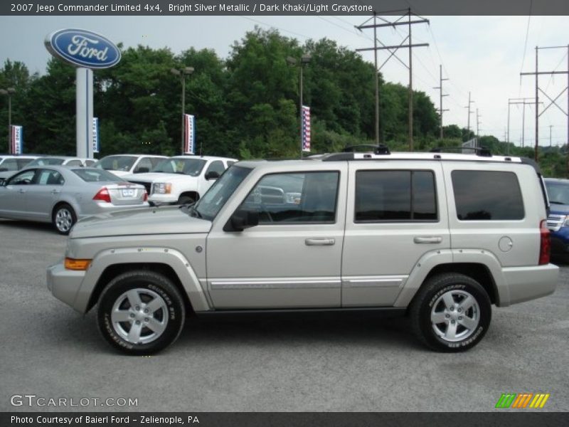 Bright Silver Metallic / Dark Khaki/Light Graystone 2007 Jeep Commander Limited 4x4