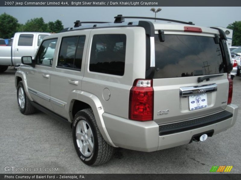 Bright Silver Metallic / Dark Khaki/Light Graystone 2007 Jeep Commander Limited 4x4