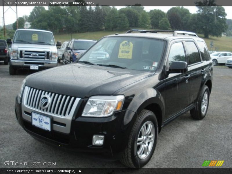 Black / Black 2010 Mercury Mariner I4 Premier 4WD