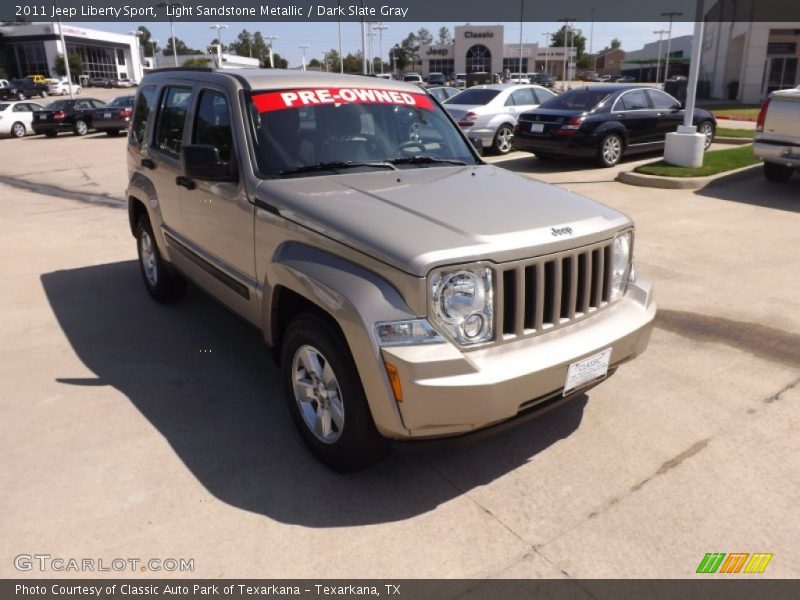 Light Sandstone Metallic / Dark Slate Gray 2011 Jeep Liberty Sport
