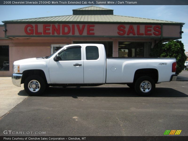 Summit White / Dark Titanium 2008 Chevrolet Silverado 2500HD Work Truck Extended Cab 4x4