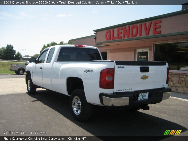 Summit White / Dark Titanium 2008 Chevrolet Silverado 2500HD Work Truck Extended Cab 4x4