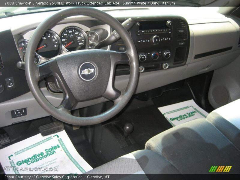 Summit White / Dark Titanium 2008 Chevrolet Silverado 2500HD Work Truck Extended Cab 4x4