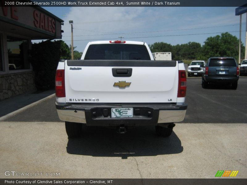 Summit White / Dark Titanium 2008 Chevrolet Silverado 2500HD Work Truck Extended Cab 4x4
