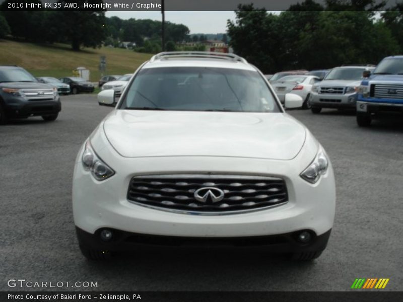 Moonlight White / Graphite 2010 Infiniti FX 35 AWD