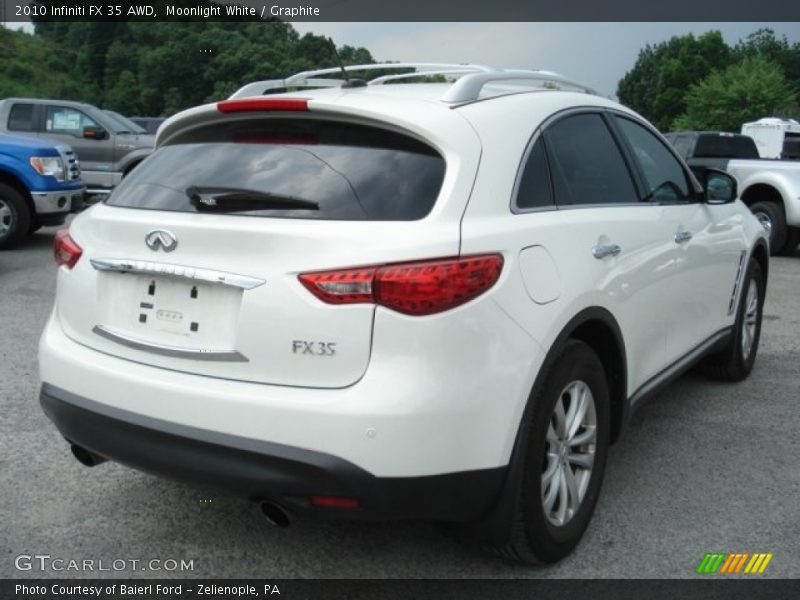 Moonlight White / Graphite 2010 Infiniti FX 35 AWD