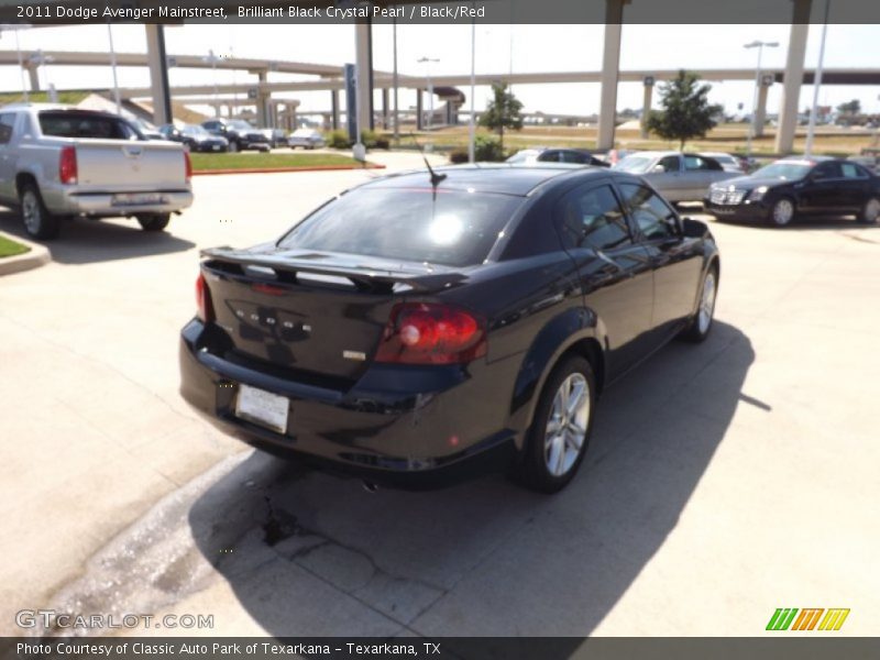 Brilliant Black Crystal Pearl / Black/Red 2011 Dodge Avenger Mainstreet
