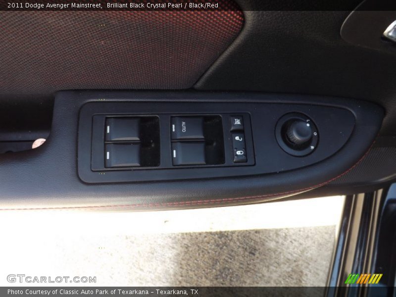 Brilliant Black Crystal Pearl / Black/Red 2011 Dodge Avenger Mainstreet