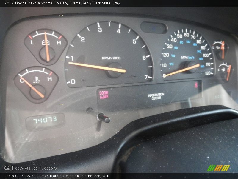  2002 Dakota Sport Club Cab Sport Club Cab Gauges