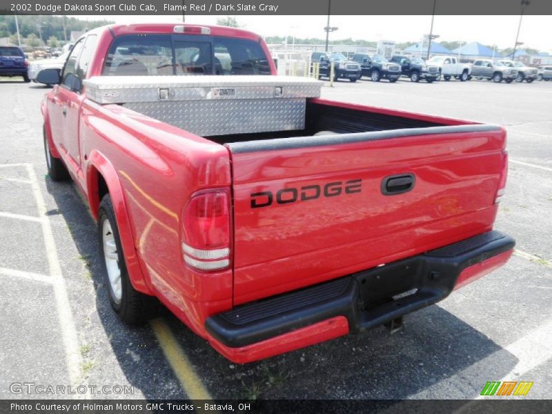 Flame Red / Dark Slate Gray 2002 Dodge Dakota Sport Club Cab