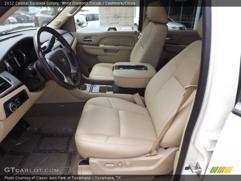 White Diamond Tricoat / Cashmere/Cocoa 2012 Cadillac Escalade Luxury