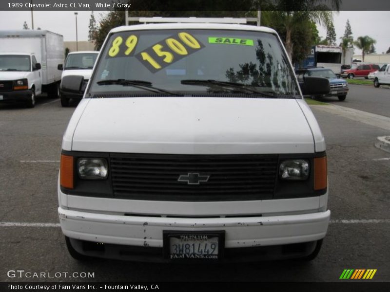 White / Gray 1989 Chevrolet Astro CL Van