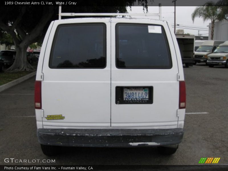 White / Gray 1989 Chevrolet Astro CL Van