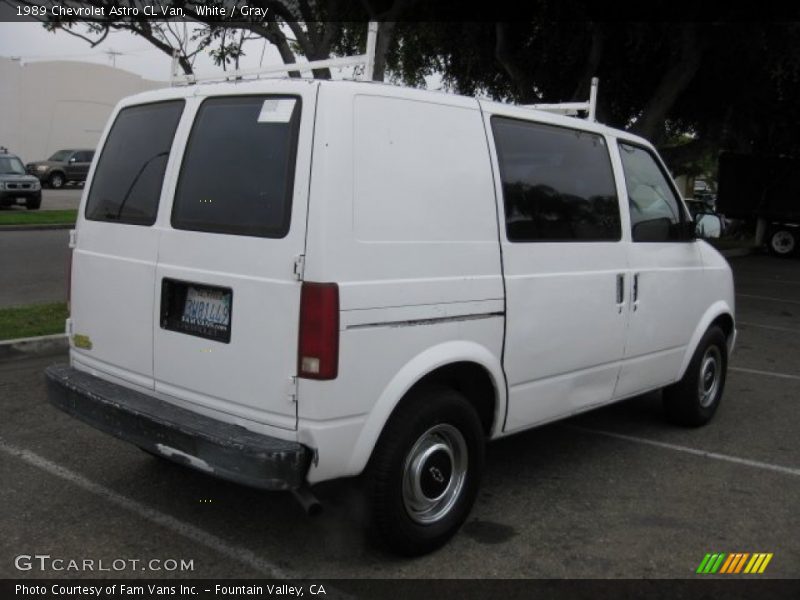 White / Gray 1989 Chevrolet Astro CL Van
