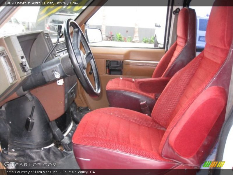 White / Gray 1989 Chevrolet Astro CL Van