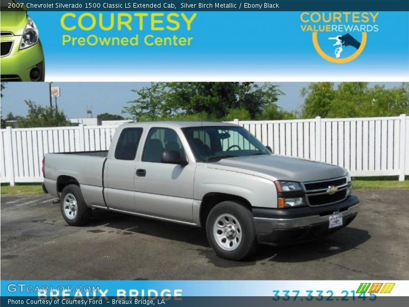 Silver Birch Metallic / Ebony Black 2007 Chevrolet Silverado 1500 Classic LS Extended Cab