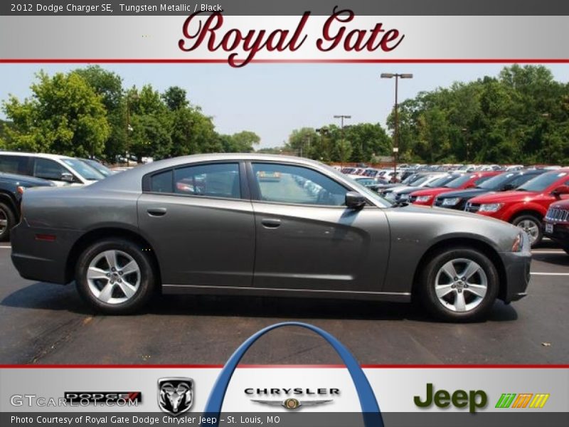 Tungsten Metallic / Black 2012 Dodge Charger SE