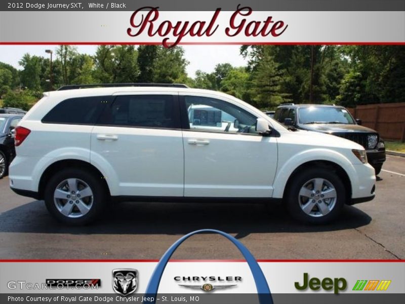 White / Black 2012 Dodge Journey SXT