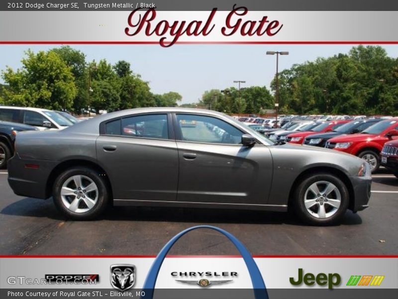 Tungsten Metallic / Black 2012 Dodge Charger SE