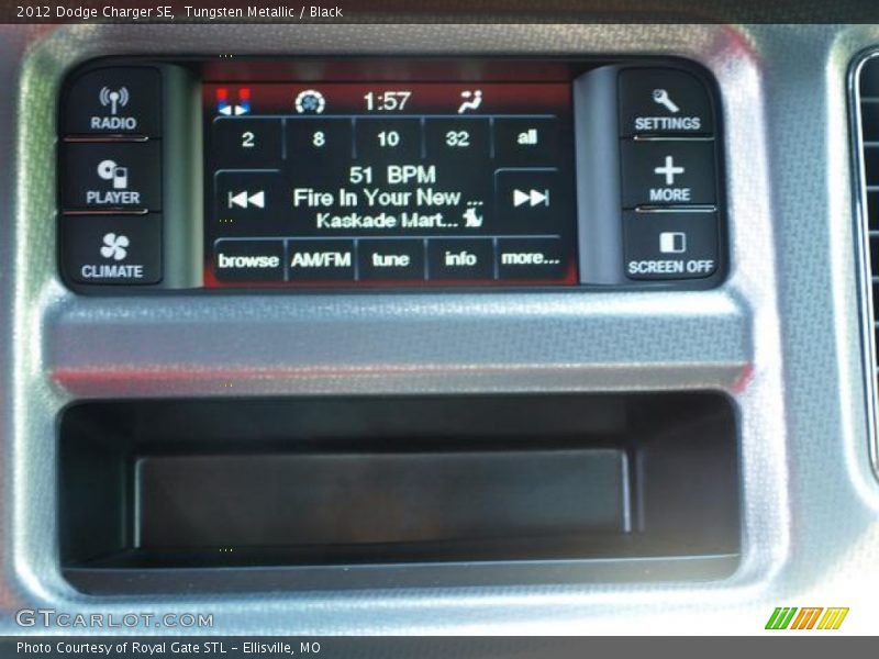 Tungsten Metallic / Black 2012 Dodge Charger SE