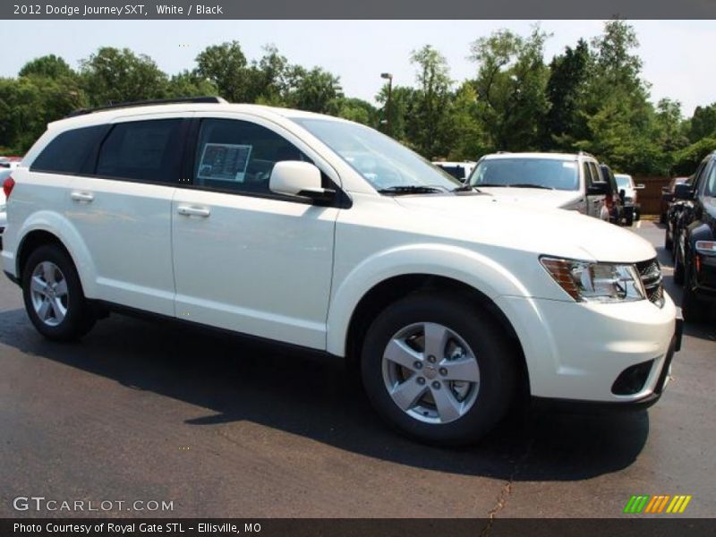 White / Black 2012 Dodge Journey SXT