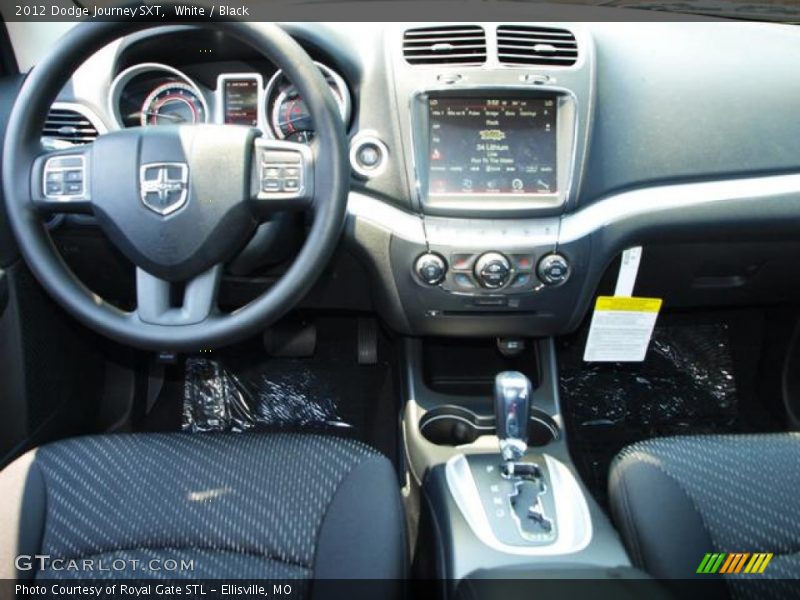 White / Black 2012 Dodge Journey SXT