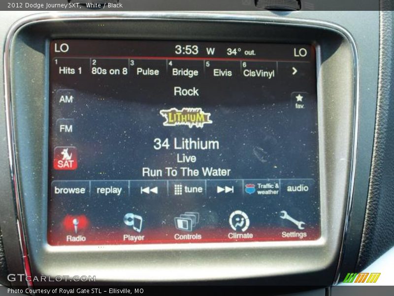 White / Black 2012 Dodge Journey SXT