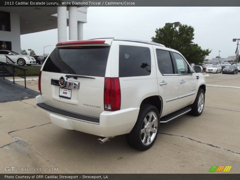White Diamond Tricoat / Cashmere/Cocoa 2013 Cadillac Escalade Luxury