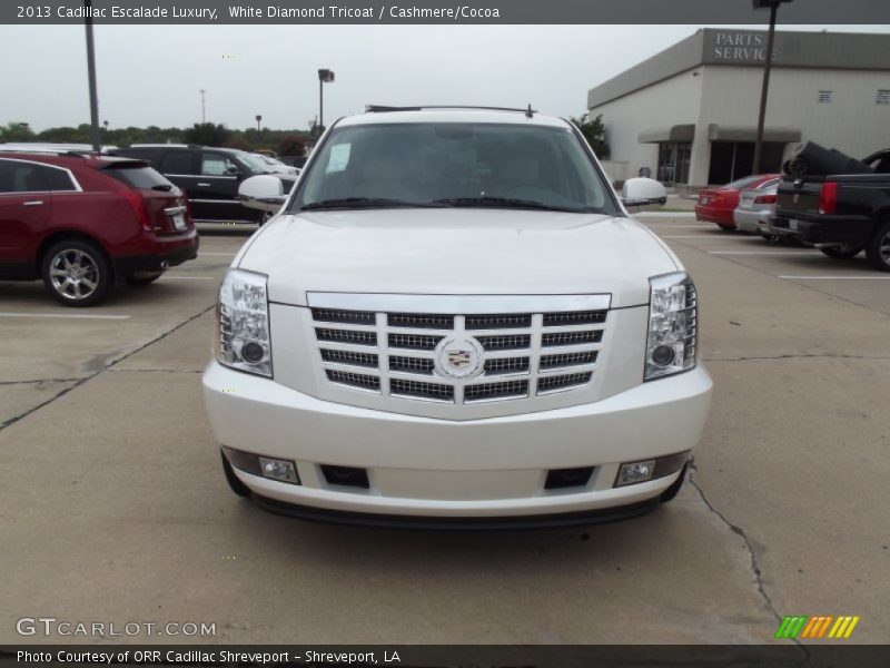 White Diamond Tricoat / Cashmere/Cocoa 2013 Cadillac Escalade Luxury