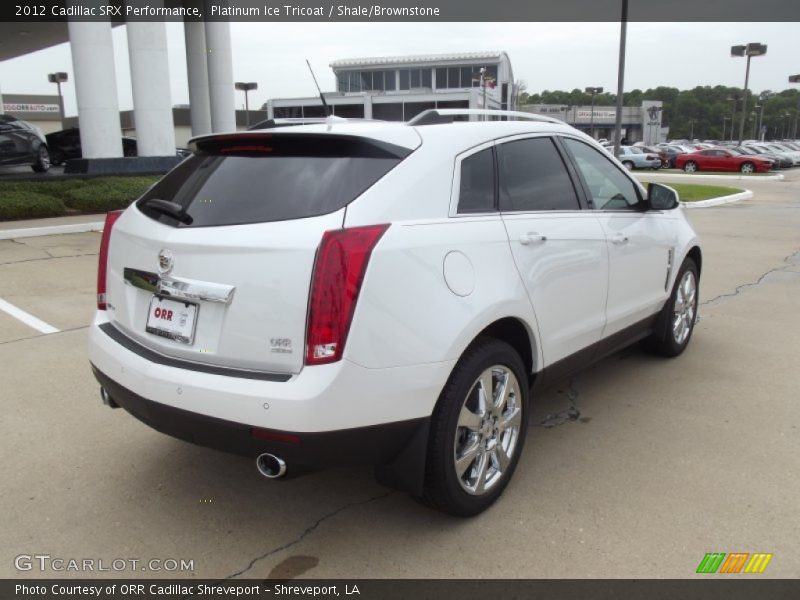 Platinum Ice Tricoat / Shale/Brownstone 2012 Cadillac SRX Performance