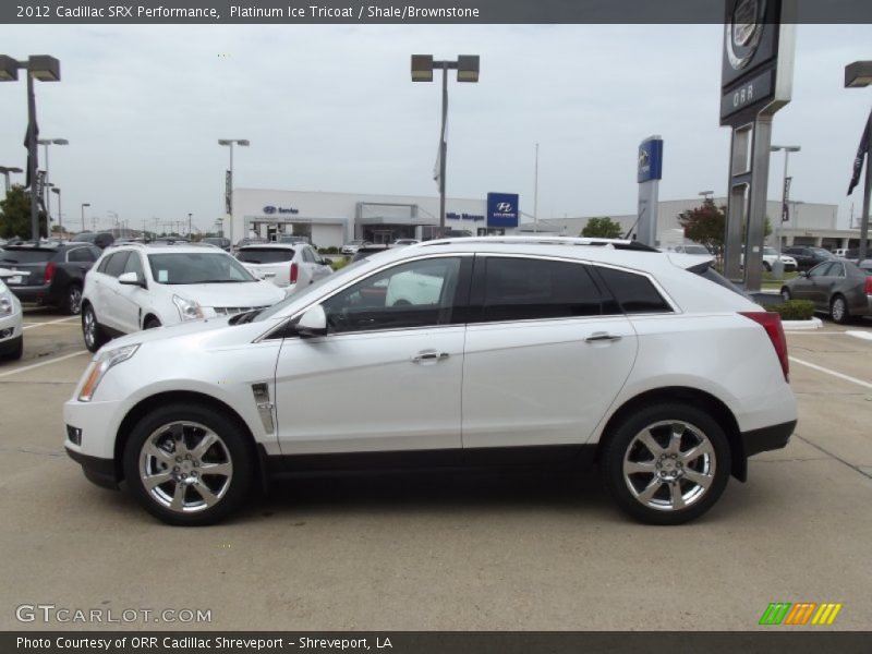 Platinum Ice Tricoat / Shale/Brownstone 2012 Cadillac SRX Performance