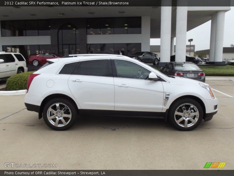 Platinum Ice Tricoat / Shale/Brownstone 2012 Cadillac SRX Performance